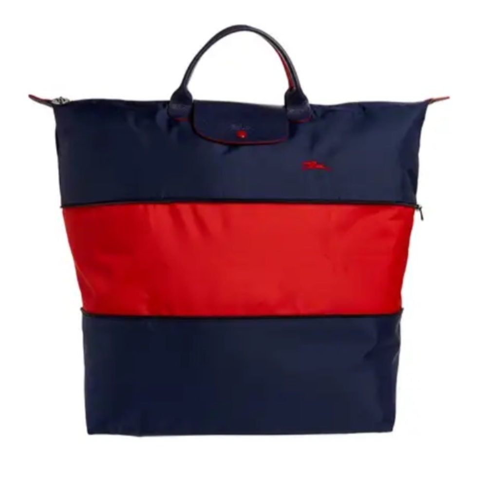 Longchamp Navy and Red Travel Bag